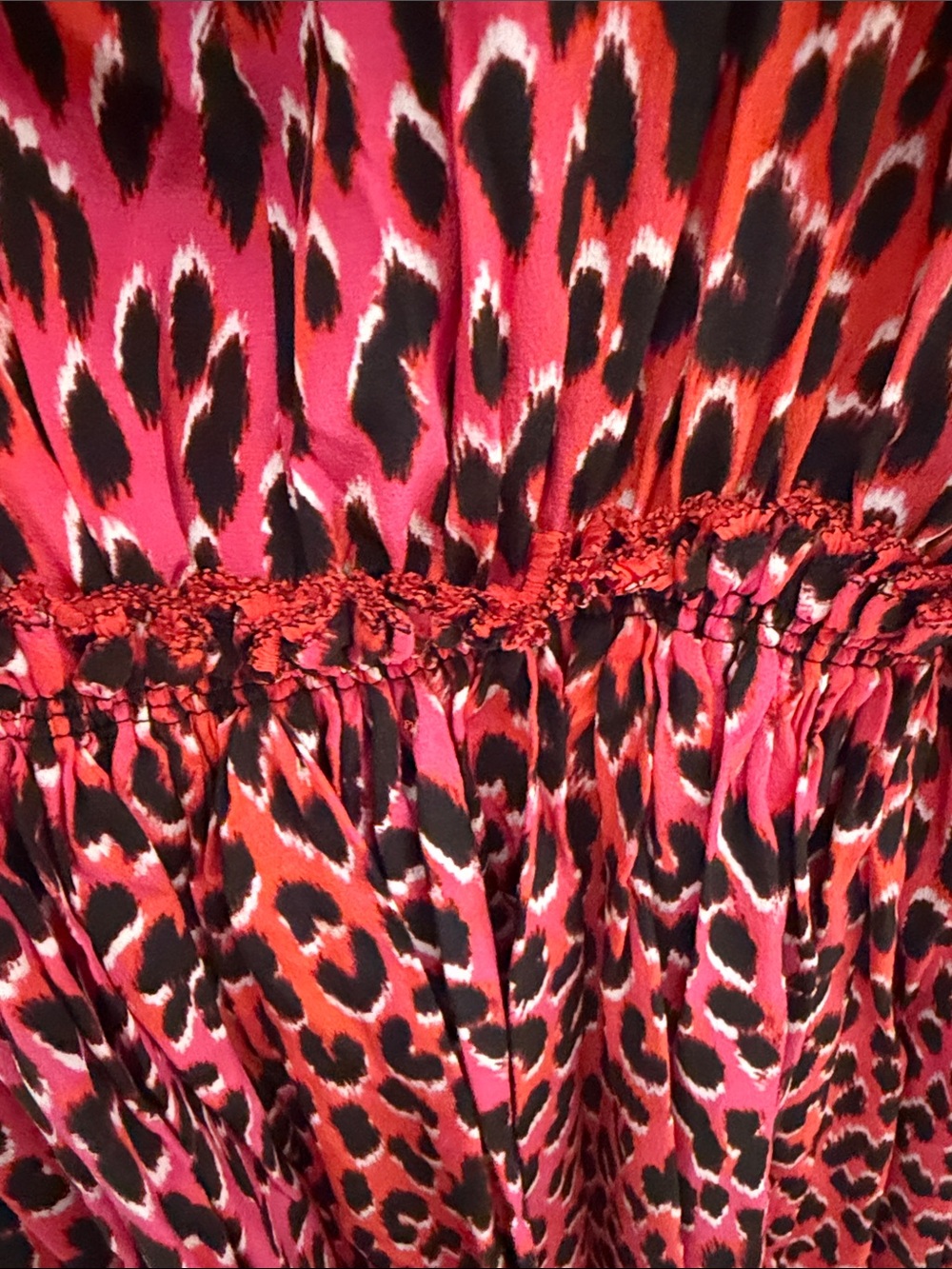 Zadig & Voltaire Red and Black Leopard Print Mini Dress - Picture 7 of 8